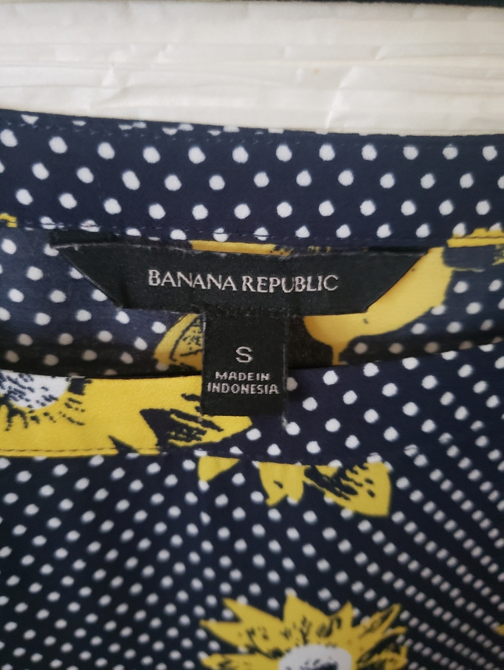 Banana Republic Floral Polka Dot Long Sleeve Blouse, S - Picture 4 of 7